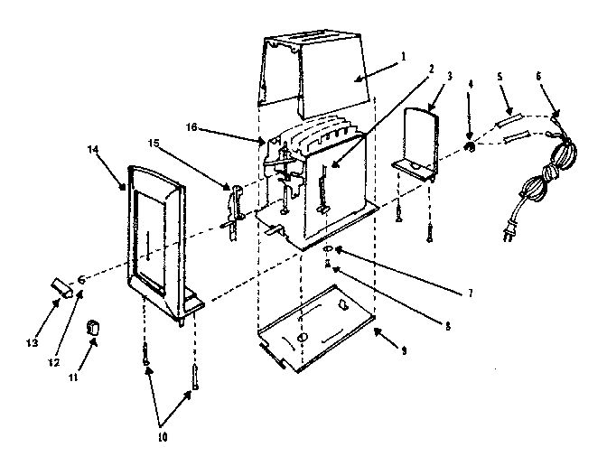 Replacement Parts Diagram and Parts List for T242T  Proctor Silex Toaster